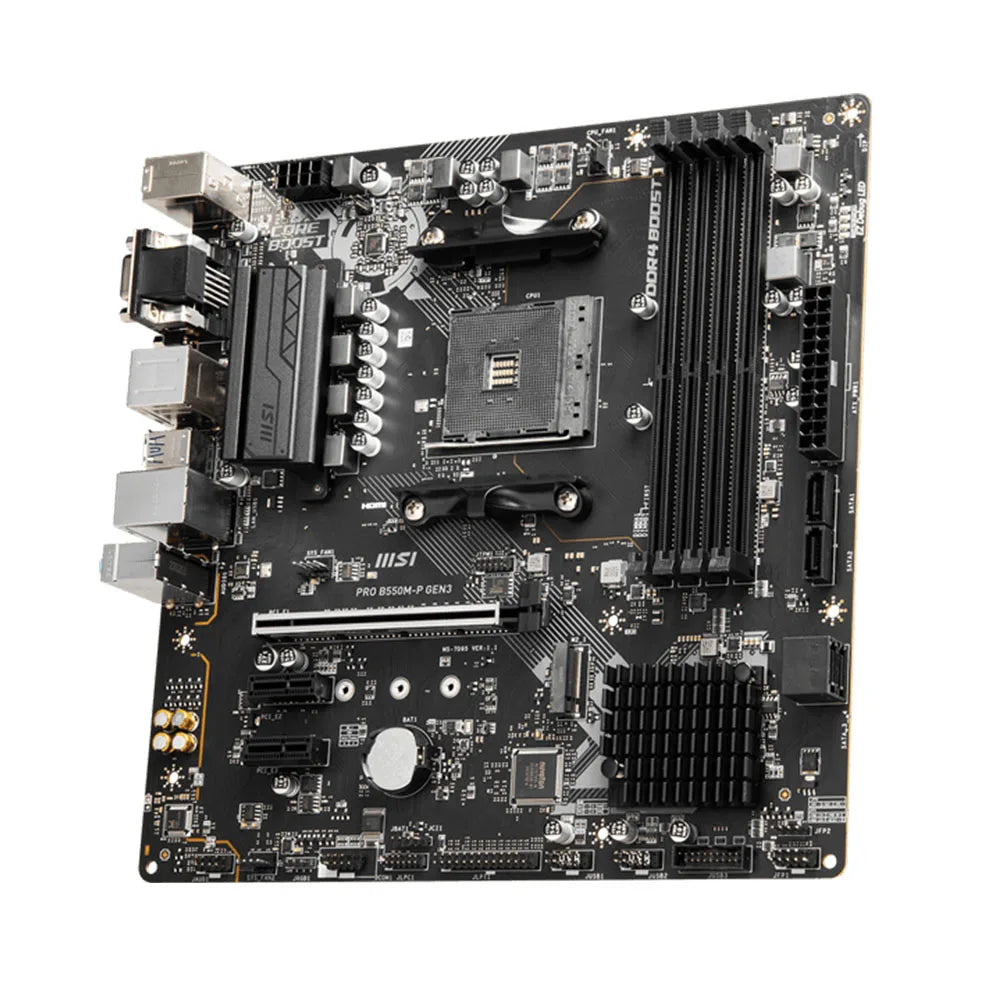 PRO B550M-P GEN3 AMD Gaming Motherboard AM4 DDR4 M.2 Supports Ryzen CPU R3 R5 R7 5000&3000 Series Desktop Computer Mainboard