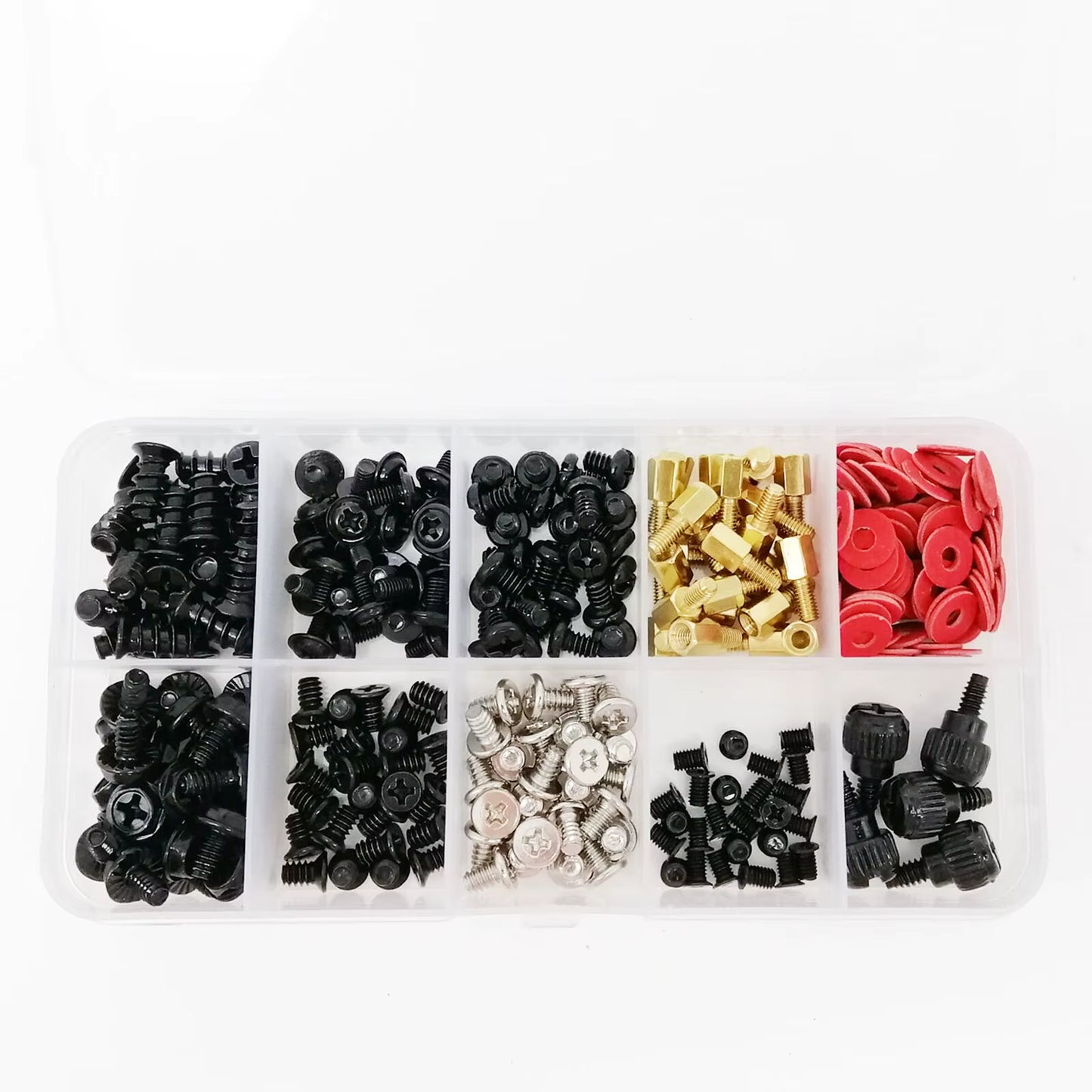 305Pcs/Box Computer PC Case Assemble Repair Set Kit Screw Bolt Standoff for Hard Disk Drive Fan Motherboard Power Supply