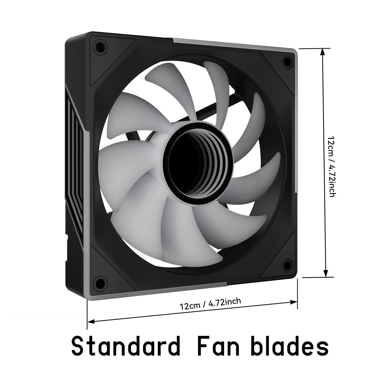 12Cm ARGB 3D Cooling Fan PC Case Fan Kit 4Pin PWM CPU Fans 3Pin 5V RGB Gaming Computer Fan Black Ventilador