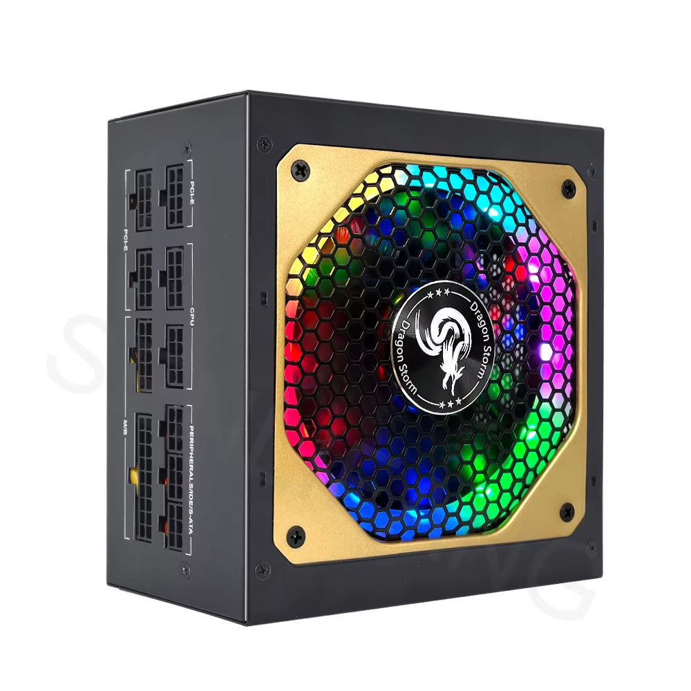ATX 850W Full Modular RGB 80Plus Gold 20+4Pin 12V PSU Professional E-Sports Video Game Computer PC Power Supply