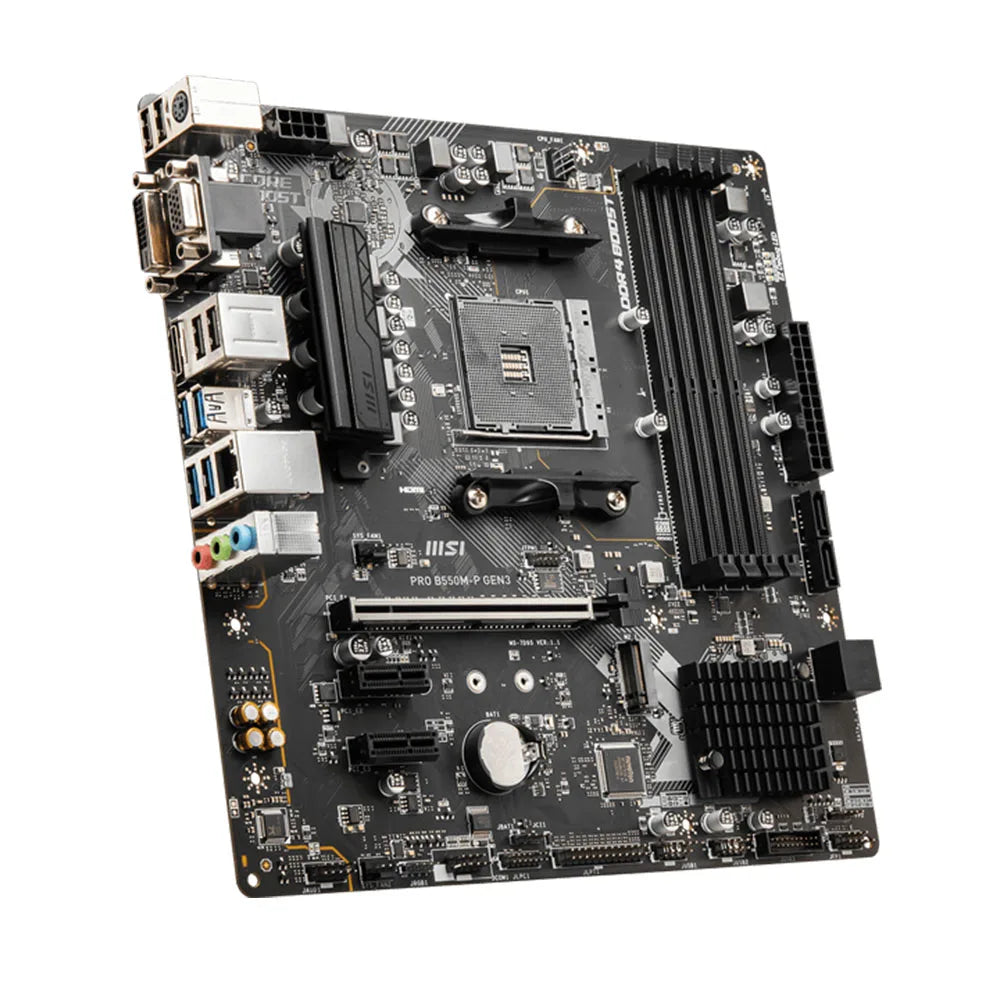 PRO B550M-P GEN3 AMD Gaming Motherboard AM4 DDR4 M.2 Supports Ryzen CPU R3 R5 R7 5000&3000 Series Desktop Computer Mainboard