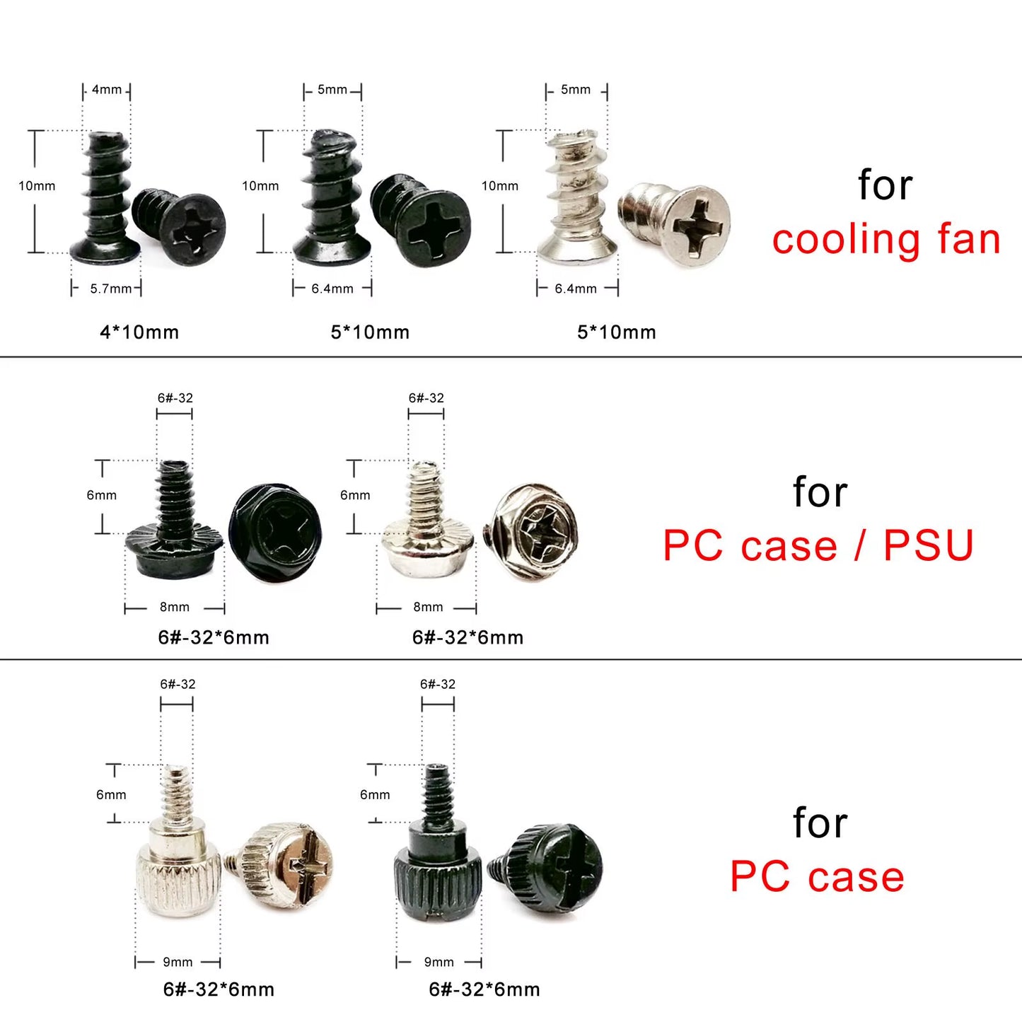305Pcs/Box Computer PC Case Assemble Repair Set Kit Screw Bolt Standoff for Hard Disk Drive Fan Motherboard Power Supply