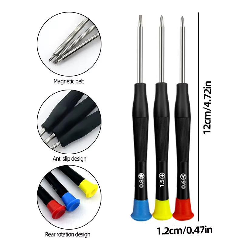 Precision Disassembly Screwdriver Kit for Mobile Phones, Laptops, and Tablets, for Maintenance, and Cleaning