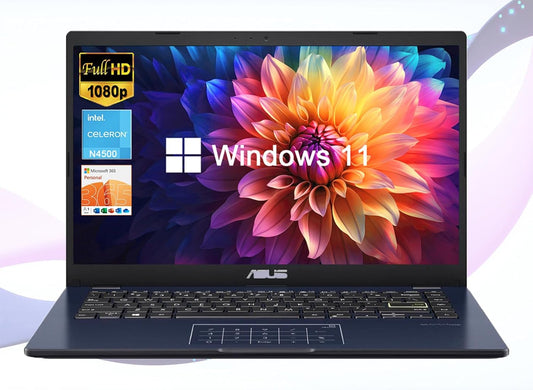 14" Laptop for Business & Student, 14" FHD Display, Intel Celeron N4500, 4GB Memory, 64GB Emmc, Numberpad, Webcam, Wi-Fi, HDMI, Windows 11