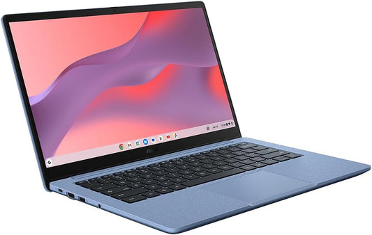 Chromebook 14 CX1405CKA Laptop | 14.0" Full HD Screen | Intel Celeron N4500 Processor | 4GB RAM | 64GB Emmc Storage | Google Chrome OS | Fabric Blue | Amazon Exclusive
