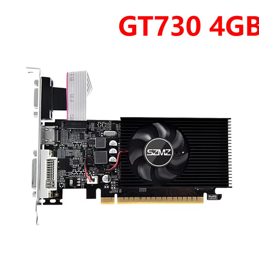 GT730 4GB DDR3 128Bit Graphics Card with HDMI VGA DVI Port PCI-E2.0 16X Computer Graphics Video Card GT610 1G 2G for Office/Home