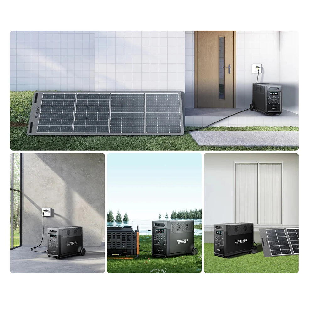 [UK Direct]  P310 Portable Power Station 3840Wh Lifepo4 Solar Generator 3600W AC Output, UPS Pure Sine Wave Fully Recharge in 1.5 Hours 13 Output Ports, LCD Screen with Rolling Wheels UK Plug